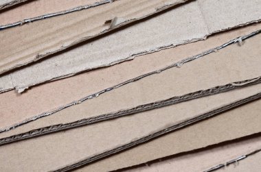 Kağıt dokular, arka plan geri dönüşüm hazır kazıklı. Eski office karton atık kağıt geri dönüşüm için bir paket. Çöp yığını