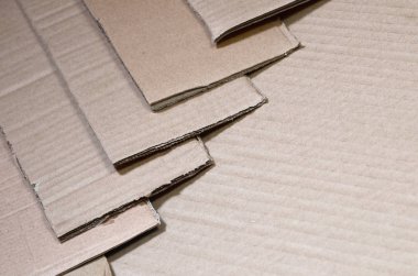 Kağıt dokular, arka plan geri dönüşüm hazır kazıklı. Eski office karton atık kağıt geri dönüşüm için bir paket. Çöp yığını
