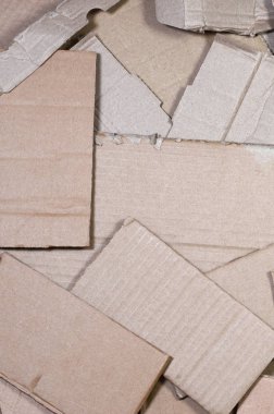 Kağıt dokular, arka plan geri dönüşüm hazır kazıklı. Eski office karton atık kağıt geri dönüşüm için bir paket. Çöp yığını