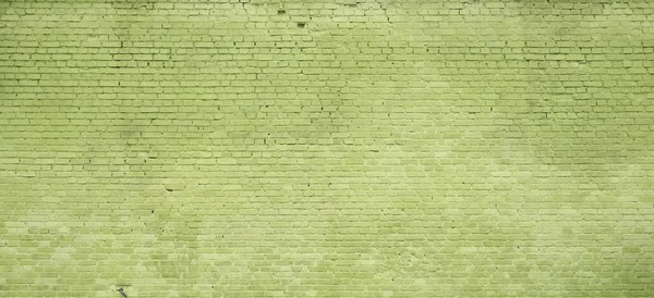 Texture Mur Briques Nombreuses Rangées Briques Peintes Couleur Jaune — Photo