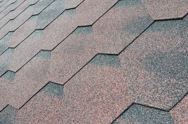 Çatı Ile Bitümlü Kat Doku Kaba Bitümlü Mozaik Kırmızı Kahverengi — Stok fotoğraf