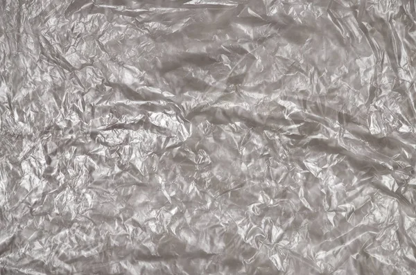 Textura Celofán Blanco Arrugado Superficie Transparente Luz Del Sol Concepto — Foto de Stock