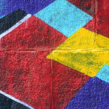 Grafiti çizimler parçası. Eski duvar boya lekeleri sokak sanatı kültür tarzı ile dekore edilmiştir. Çok renkli arka plan dokusu.