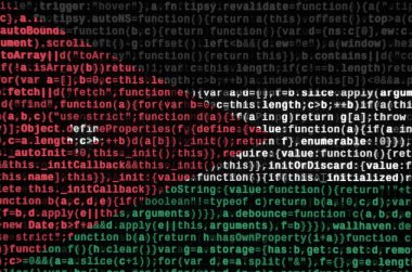Program kodu ile ekrandaki Jordan bayrak tasvir. Modern teknoloji ve site geliştirme kavramı.