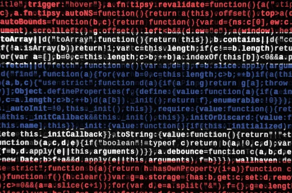 Thailand flag  is depicted on the screen with the program code. The concept of modern technology and site development.