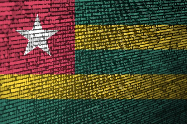 Togo Zászló Ábrázolja Képernyőn Program Kódot Koncepció Modern Technológia Helyszíni — Stock Fotó