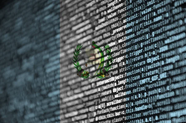 Guatemala Flag Depicted Screen Program Code Concept Modern Technology Site — Stock Photo, Image