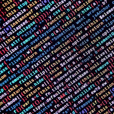 JavaScript işlevleri, değişkenleri, nesneler. İşlev kaynak kodu closeup izlemek. Bu uzman çalışma alanı. Büyük veri ve Internet şeyler trend. HTML Web sitesi yapısı. Web sitesi programlama kodu