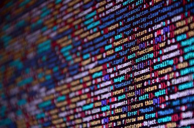 Programlama kodu bilgisayardaki yazılım geliştiricisi. Soyut bilgisayar komut dosyasının kaynak kodu. Alan, seçici odak etkisi sığ derinliği