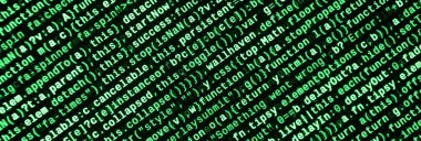 JavaScript işlevleri, değişkenleri, nesneler. İşlev kaynak kodu closeup izlemek. Bu uzman çalışma alanı. Büyük veri ve Internet şeyler trend. HTML Web sitesi yapısı. Web sitesi programlama kodu