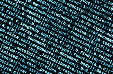 Laptop programlama kod yazma. Bilgisayar ekranında dijital ikili veri. Proje yöneticileri yeni fikir çalışır. Yazılım mühendisi iş başında. Yazılım arka plan. Modern teknoloji