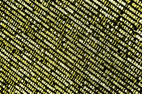 Javascript Kód Ban Szöveg Szerkesztő Kódolási Cyberspace Koncepció Képernyő Webfejlesztés — Stock Fotó