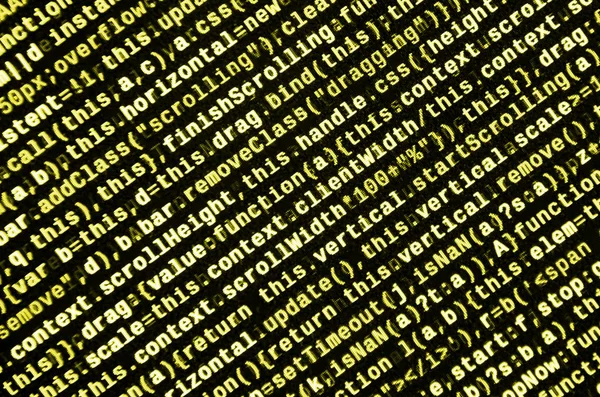 Javascript Code Texteditor Codierung Cyberspace Konzept Bildschirm Der Web Entwicklung — Stockfoto