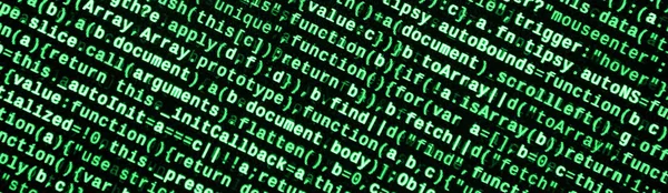 Javascript Functions Variables Objects Monitor Closeup Function Source Code Specialist — Stock Photo, Image