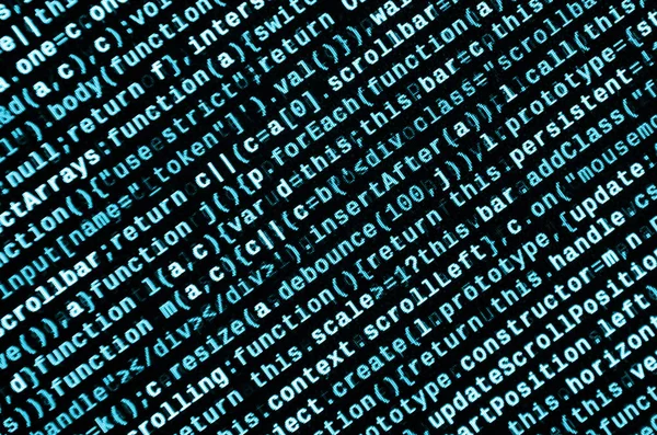 Programmiercode Auf Laptop Schreiben Digitale Binäre Daten Auf Dem Computerbildschirm — Stockfoto