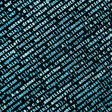 Büyük veri ve Internet şeyler trend. Bu uzman çalışma alanı. Laptop ekran portre resmi web sitesi Html kodu. Büyük veri depolama ve temsil bulut