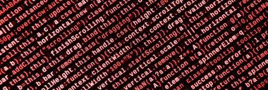 Laptop programlama kod yazma. Bilgisayar ekranında dijital ikili veri. Proje yöneticileri yeni fikir çalışır. Yazılım mühendisi iş başında. Yazılım arka plan. Modern teknoloji