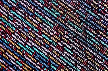 JavaScript işlevleri, değişkenleri, nesneler. İşlev kaynak kodu closeup izlemek. Bu uzman çalışma alanı. Büyük veri ve Internet şeyler trend. HTML Web sitesi yapısı. Web sitesi programlama kodu