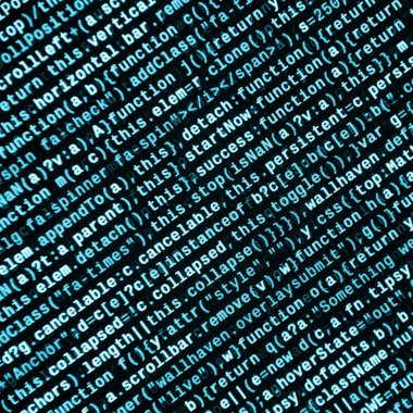 Büyük veri ve Internet şeyler trend. Bu uzman çalışma alanı. Laptop ekran portre resmi web sitesi Html kodu. Büyük veri depolama ve temsil bulut