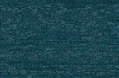 Laptop programlama kod yazma. Bilgisayar ekranında dijital ikili veri. Proje yöneticileri yeni fikir çalışır. Yazılım mühendisi iş başında. Yazılım arka plan. Modern teknoloji