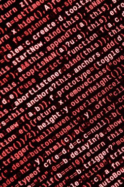 Bilgisayar programı önizleme. Programlama kodu yazmak. Bilgi teknoloji sitesi kodlama standartları web tasarımı Modern teknik Css, Javascript ve Html kullanım için. Teknolojik altyapı soyut