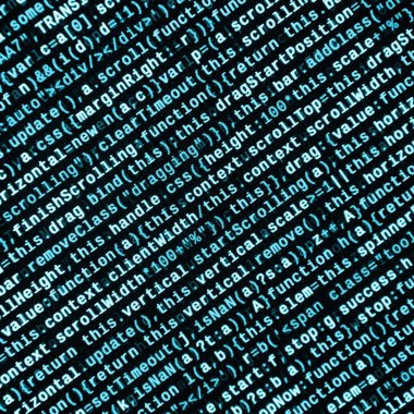 Büyük veri ve Internet şeyler trend. Bu uzman çalışma alanı. Laptop ekran portre resmi web sitesi Html kodu. Büyük veri depolama ve temsil bulut