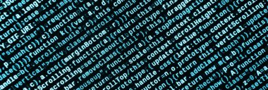 Büyük veri ve Internet şeyler trend. Bu uzman çalışma alanı. Laptop ekran portre resmi web sitesi Html kodu. Büyük veri depolama ve temsil bulut