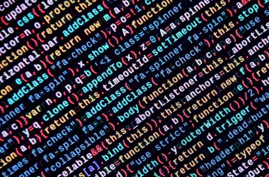 JavaScript işlevleri, değişkenleri, nesneler. İşlev kaynak kodu closeup izlemek. Bu uzman çalışma alanı. Büyük veri ve Internet şeyler trend. HTML Web sitesi yapısı. Web sitesi programlama kodu