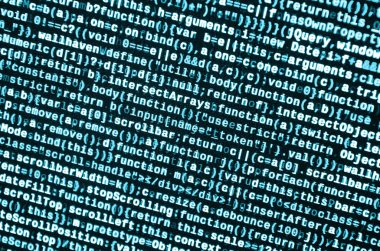 Büyük veri ve Internet şeyler trend. Bu uzman çalışma alanı. Laptop ekran portre resmi web sitesi Html kodu. Büyük veri depolama ve temsil bulut