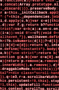 Bilgisayar programı önizleme. Programlama kodu yazmak. Bilgi teknoloji sitesi kodlama standartları web tasarımı Modern teknik Css, Javascript ve Html kullanım için. Teknolojik altyapı soyut