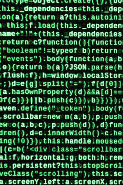 Büyük veri ve Internet şeyler trend. Bu uzman çalışma alanı. Laptop ekran portre resmi web sitesi Html kodu. Büyük veri depolama ve temsil bulut