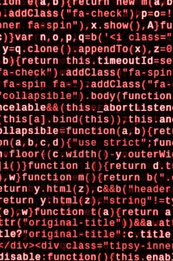 Bilgisayar programı önizleme. Programlama kodu yazmak. Bilgi teknoloji sitesi kodlama standartları web tasarımı Modern teknik Css, Javascript ve Html kullanım için. Teknolojik altyapı soyut