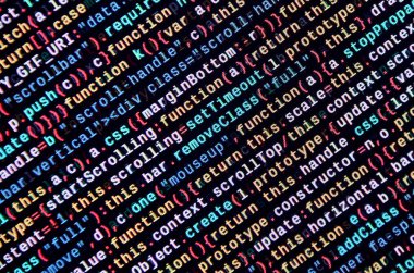 JavaScript işlevleri, değişkenleri, nesneler. İşlev kaynak kodu closeup izlemek. Bu uzman çalışma alanı. Büyük veri ve Internet şeyler trend. HTML Web sitesi yapısı. Web sitesi programlama kodu