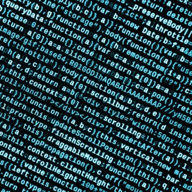 Büyük veri ve Internet şeyler trend. Bu uzman çalışma alanı. Laptop ekran portre resmi web sitesi Html kodu. Büyük veri depolama ve temsil bulut