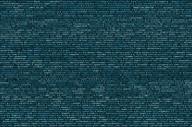 Büyük veri ve Internet şeyler trend. Bu uzman çalışma alanı. Laptop ekran portre resmi web sitesi Html kodu. Büyük veri depolama ve temsil bulut