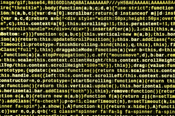 Javascript-Funktionen, Variablen, Objekte. Monitor Nahaufnahme der Funktion Quellcode. Es ist spezialisierter Arbeitsplatz. Big Data und Internet der Dinge liegen im Trend. HTML-Webseiten-Struktur. Website-Programmiercode — Stockbild Javascript Funktionen Variablen Objekte Monitor Nahaufnahme Der Funktion Quellcode Ist — Stockfoto