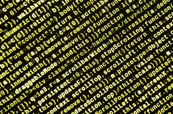 Javascript Kód Ban Szöveg Szerkesztő Kódolási Cyberspace Koncepció Képernyő Webfejlesztés — Stock Fotó