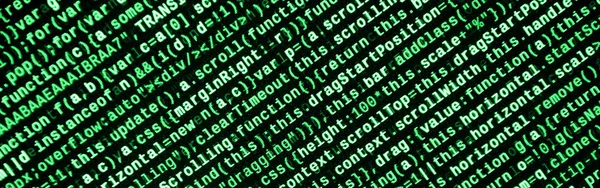 Javascript functions, variables, objects. Monitor closeup of function source code. IT specialist workplace. Big data and Internet of things trend. HTML website structure. Website programming code