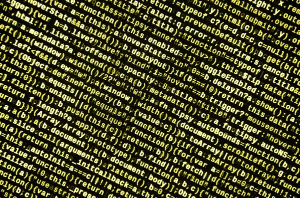 Javascript-Funktionen, Variablen, Objekte. Monitor Nahaufnahme der Funktion Quellcode. Es ist spezialisierter Arbeitsplatz. Big Data und Internet der Dinge liegen im Trend. HTML-Webseiten-Struktur. Website-Programmiercode — Stockbild Javascript Funktionen Variablen Objekte Monitor Nahaufnahme Der Funktion Quellcode Ist — Stockfoto
