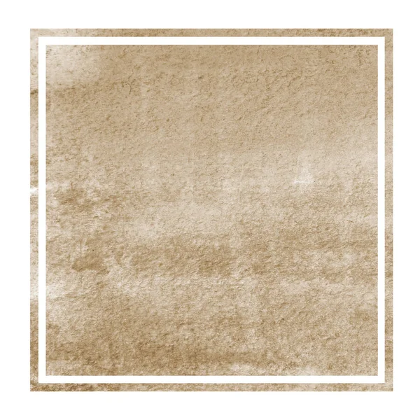 Teksturę Tła Akwarela Prostokątny Brązowy Ciągnione Plamy Element Nowoczesne Wzornictwo — Zdjęcie stockowe