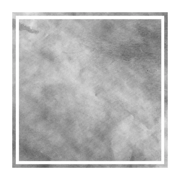 Monochrome Dessiné Main Aquarelle Cadre Rectangulaire Texture Fond Avec Des — Photo