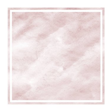 Burgundi elle çizilmiş suluboya dikdörtgen çerçeve arka plan doku lekeleri ile. Modern tasarım öğesi