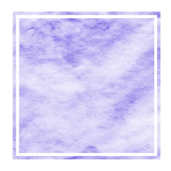 Violet Aquarelle Dessinée Main Cadre Rectangulaire Texture Fond Avec Des — Photo