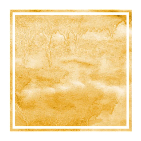 Orange Clair Dessiné Main Aquarelle Cadre Rectangulaire Texture Fond Avec — Photo