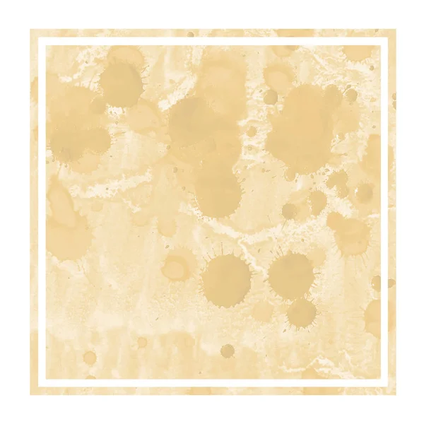 Light Orange Hand Drawn Watercolor Rectangular Frame Background Texture Stains — Stock Photo, Image
