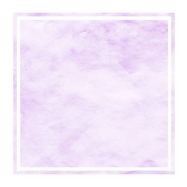 Violet Dessiné Main Aquarelle Cadre Rectangulaire Texture Fond Avec Des — Photo