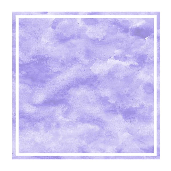 Violet Aquarelle Dessinée Main Cadre Rectangulaire Texture Fond Avec Des — Photo