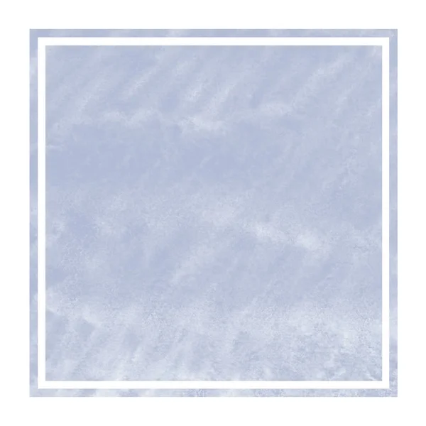 Bleu Foncé Dessiné Main Aquarelle Cadre Rectangulaire Texture Fond Avec — Photo