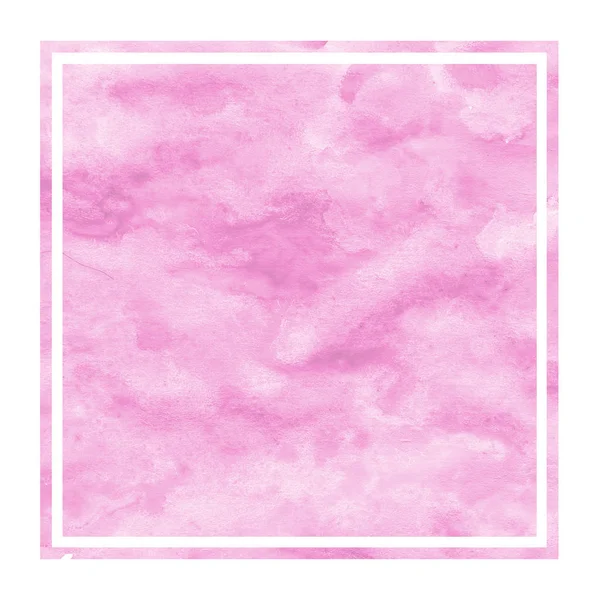 Aquarelle Rose Dessinée Main Cadre Rectangulaire Texture Fond Avec Des — Photo