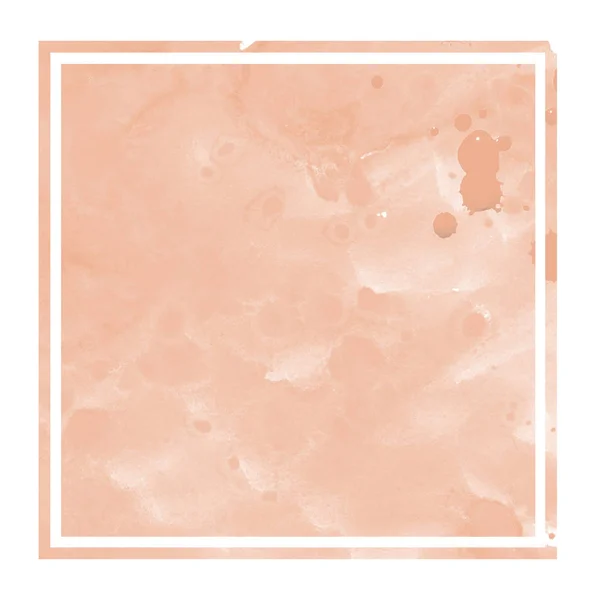 Oranje Hand Getrokken Textuur Van Achtergrond Van Het Aquarel Rechthoekig — Stockfoto